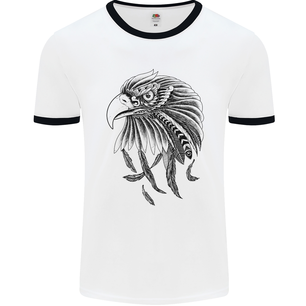 Eagle Ornithology Bird of Prey Mens Ringer T-Shirt