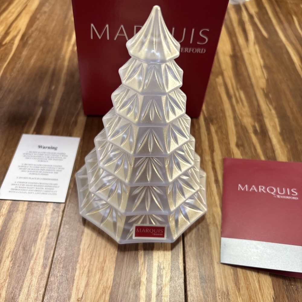 Waterford Marquis Iridescent White 6.5 Inch Christmas Tree Ornament