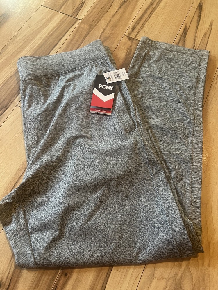 Mens Pony Active Stretch Pant Steel Space Dye Size Large NWT