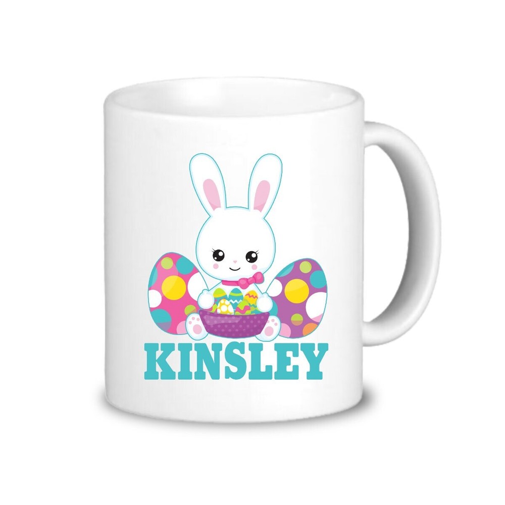 Kids Easter Mug Easter Bunny Drink Cup Baby Bunny Easter Personalized Mug You