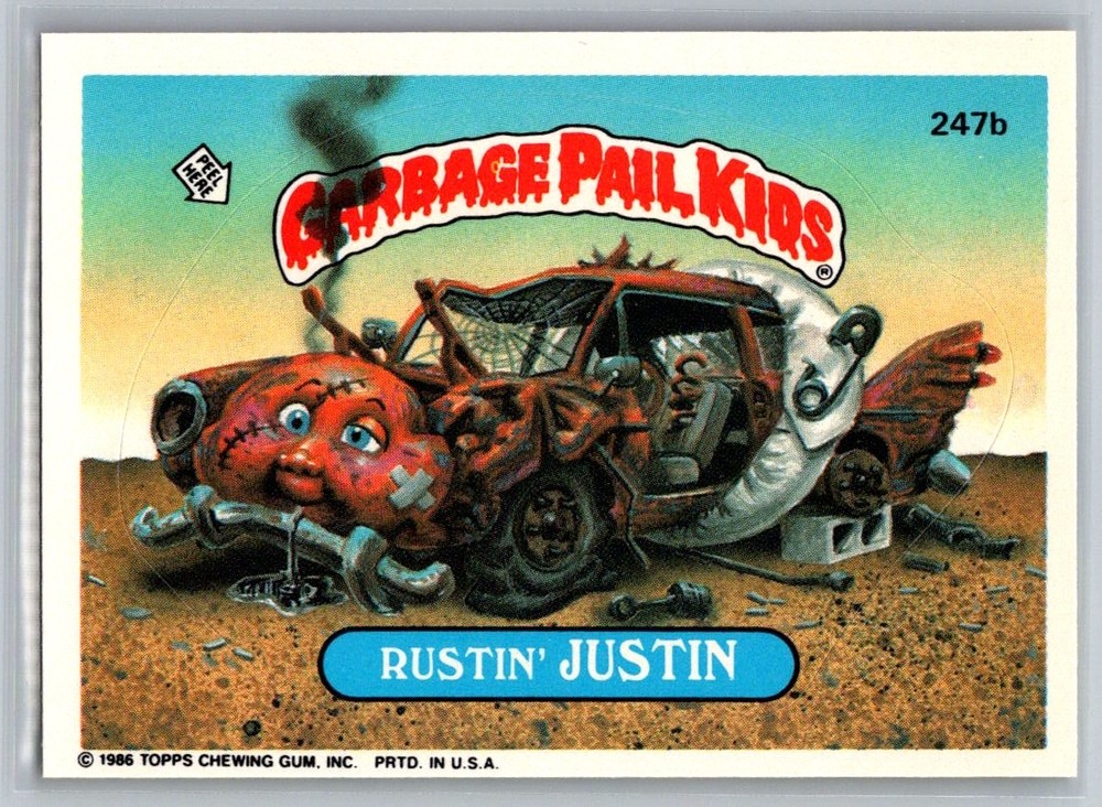 1986 Topps Garbage Pail Kids Series 6 Rusty Heap #247a Card