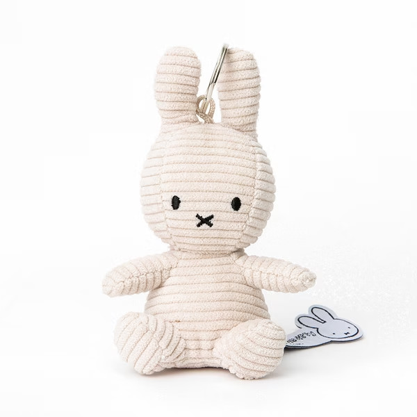 BON TON TOYS Miffy Corduroy Plush Keychain 10cm Light Stone Soft Doll