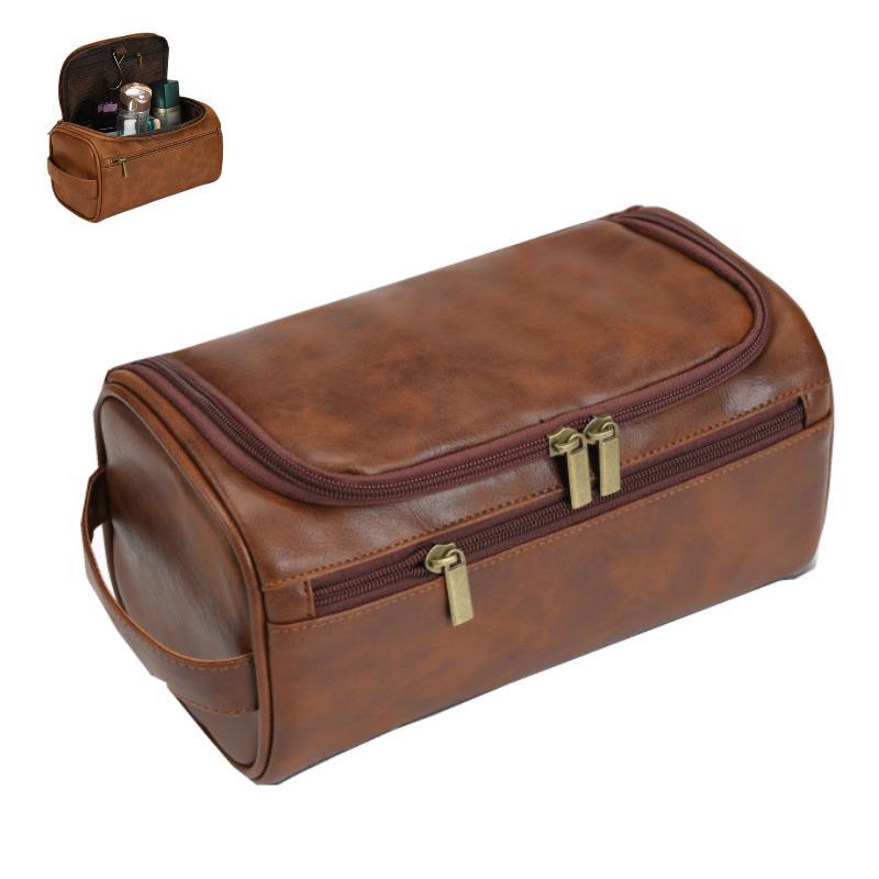 Vintage Luxury Men's Toiletry Bag for Travel Business & Cosmetic Storage