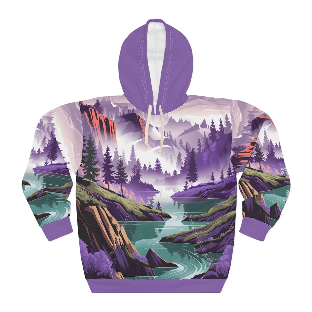 Monsoon Echo All Over Print Pullover Hoodie Travel Apparel for Outdoor Adventure