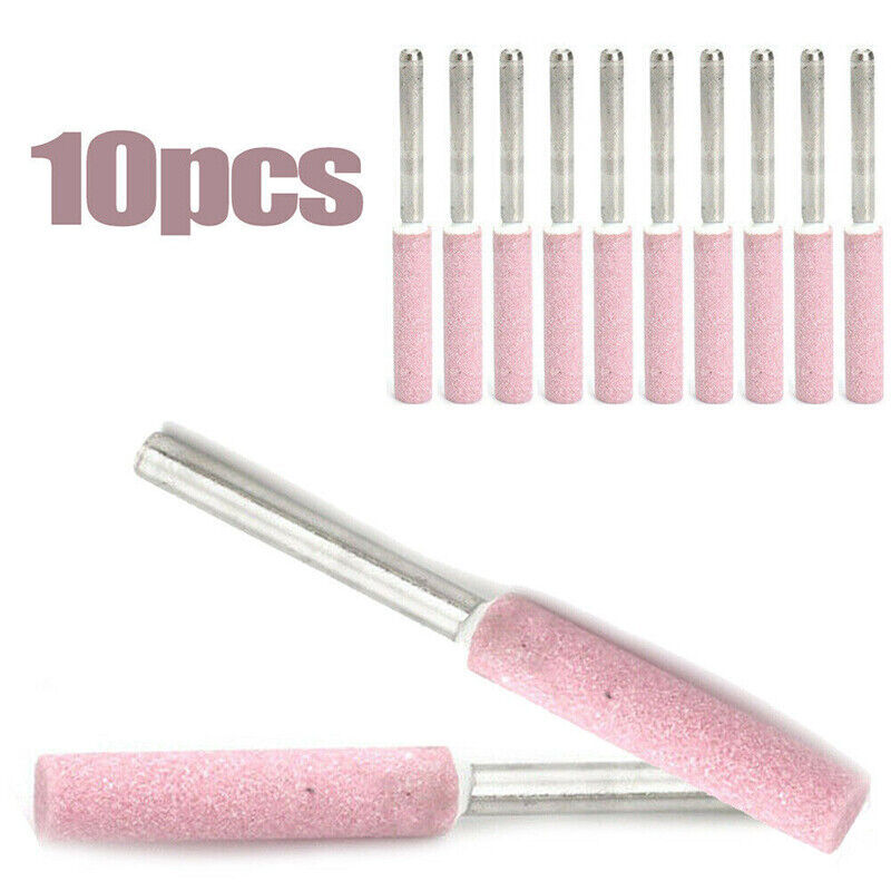 10-Pack 45mm Chainsaw Grinding Stones 3/16 Inch Sharpening Tool