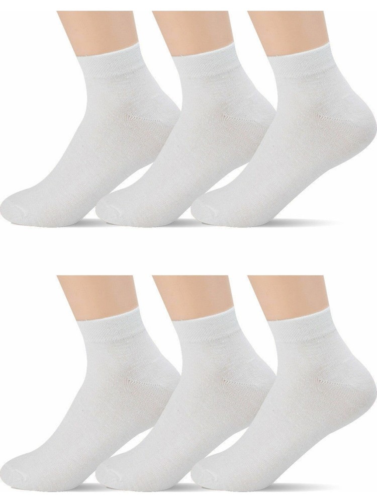 Great Sport 3-Pack Men's White Cushioned Athletic Crew Socks Sizes 9-11