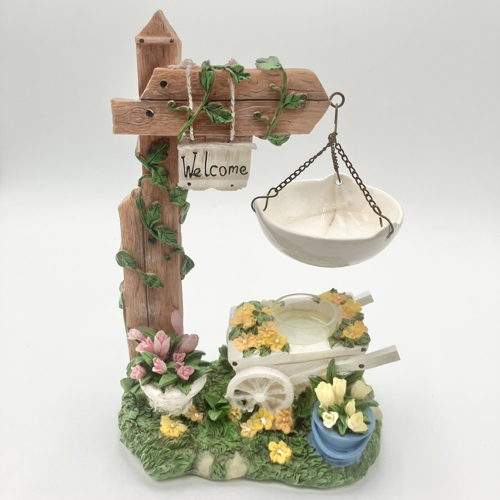 Yankee Candle FLORAL SPRING Welcome Garden Hanging Wax Warmer Tea Light READ