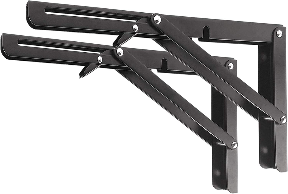 Heavy Duty Folding Shelf Brackets - Collapsible Metal Bench Bracket Support