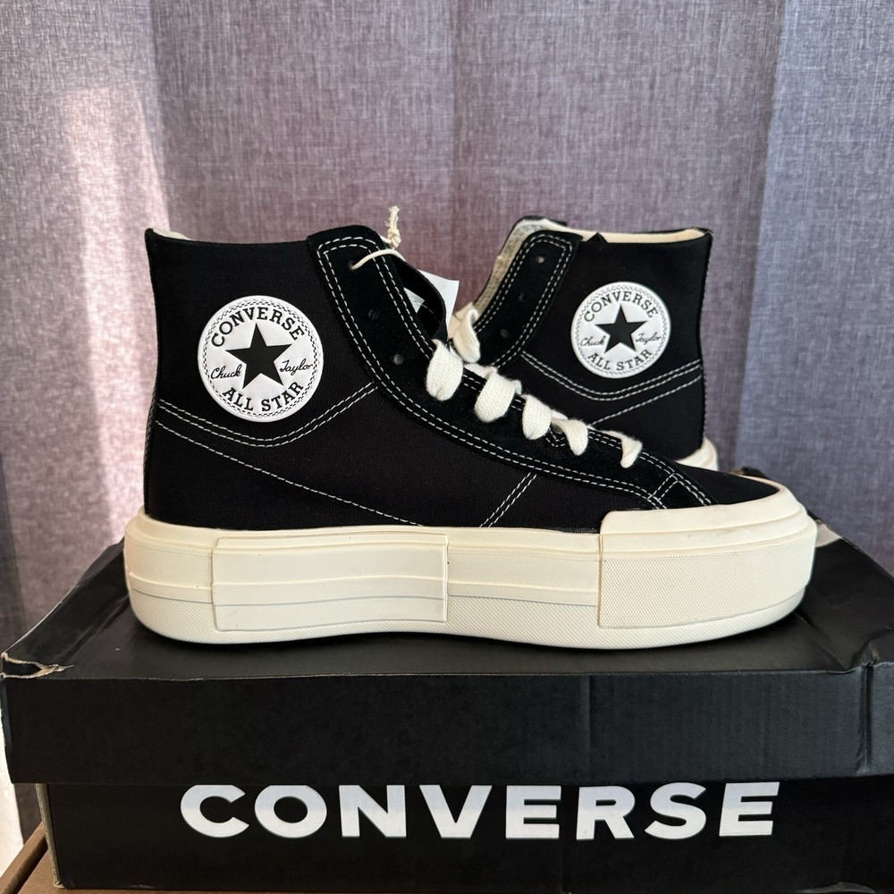 Converse All CTAS Cruise Platform Hi Black Canvas Womens Size 9 New