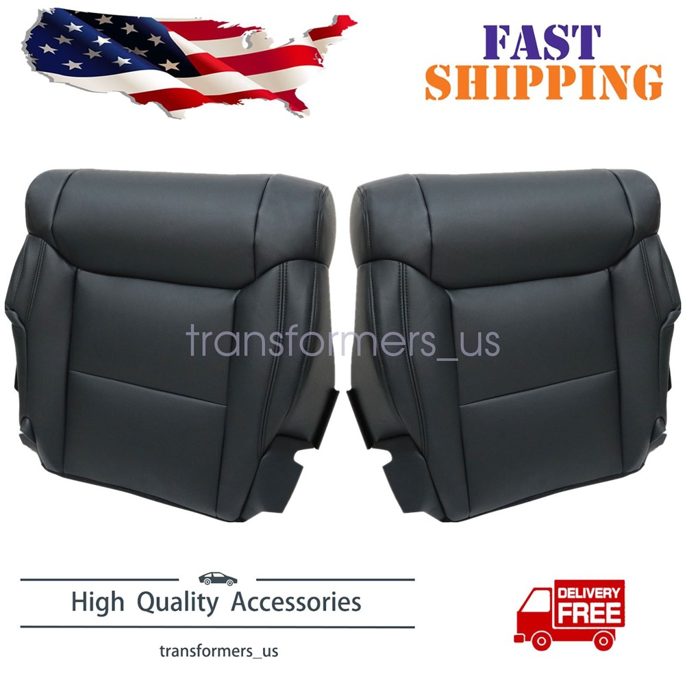 Driver& Passenger Side Bottom Leather Cover Black For 2014-2020 Toyota Tundra