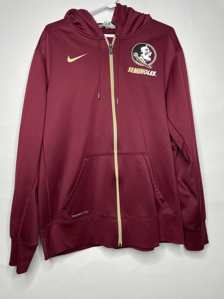 Florida State Seminoles Nike Full Zip Therma Fit Hoodie Size XL NCAA Football