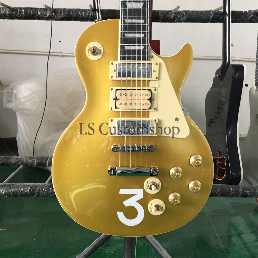 #3 Pete Townshend Deluxe Gold Top ’76 Electric Guitar Number 3 Mahogany Body