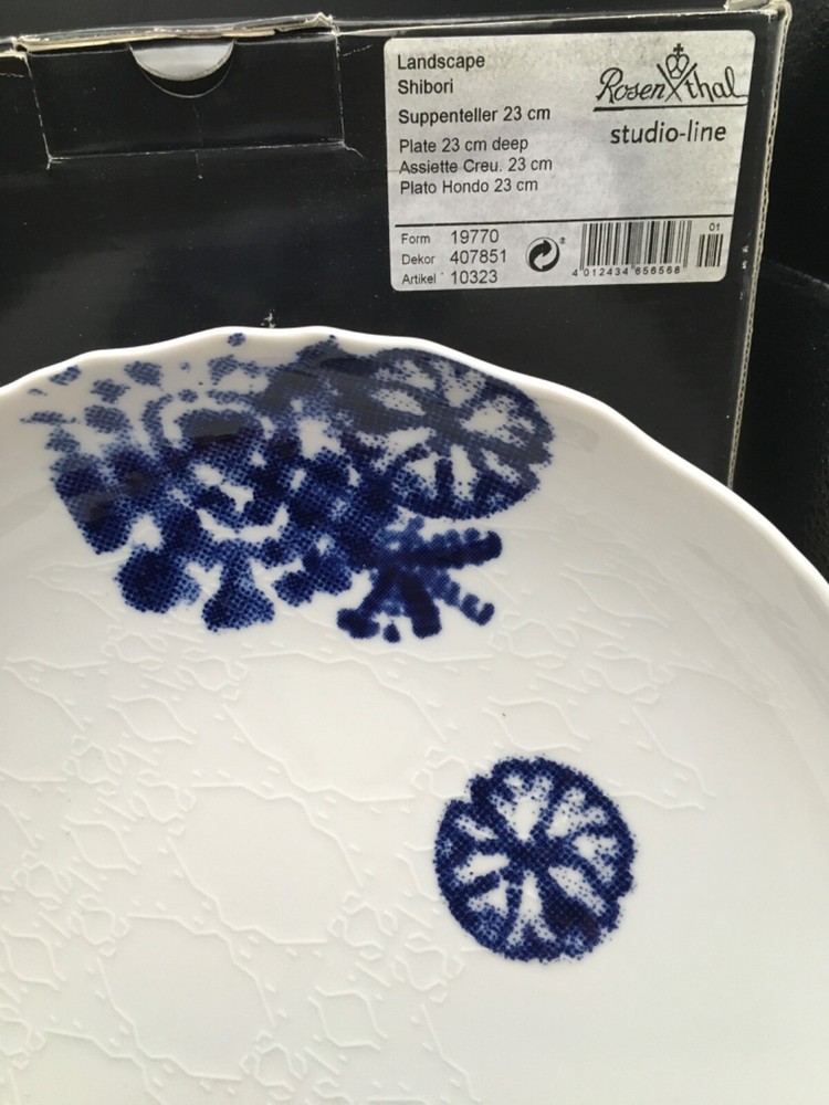 Shibori Soup Plate Landscape Rosenthal 9