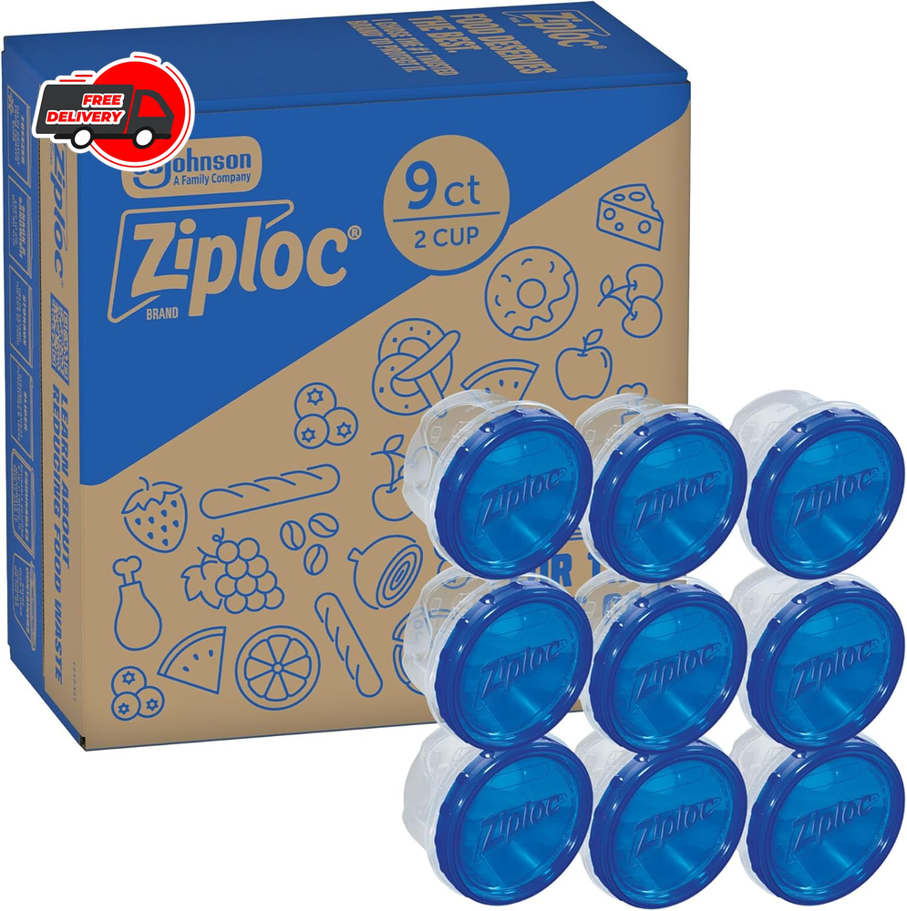 Ziploc Brand Twist n Loc Food Storage Containers, Leak Resistant Design, Small R