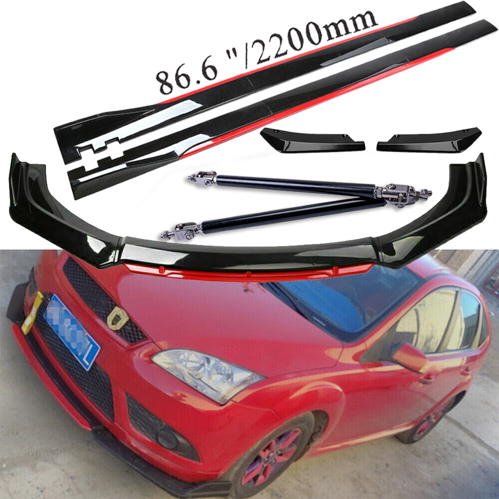 For Ford Focus Sedan Front Bumper Lip Spoiler Splitter Side Skirt Body