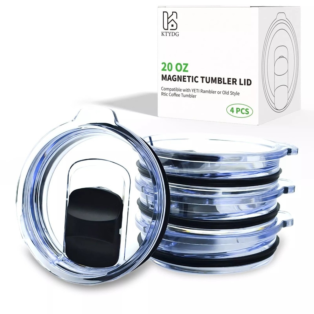 4 Pack 20 oz Magnetic Tumbler Lid, 20 oz Replacement Lid for Yeti Lids