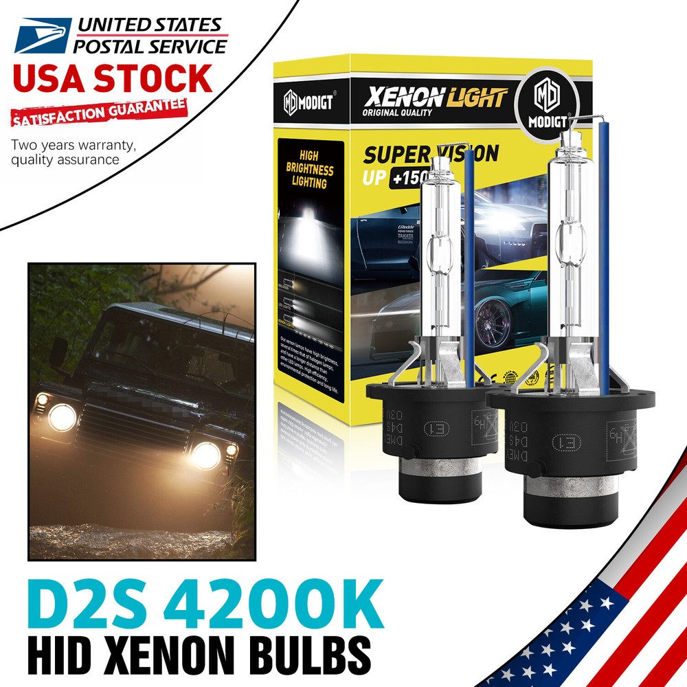 2Pcs Genuine Modigt D2S 4200K HID XENON HEADLIGHT BULBS For Infiniti Jaguar