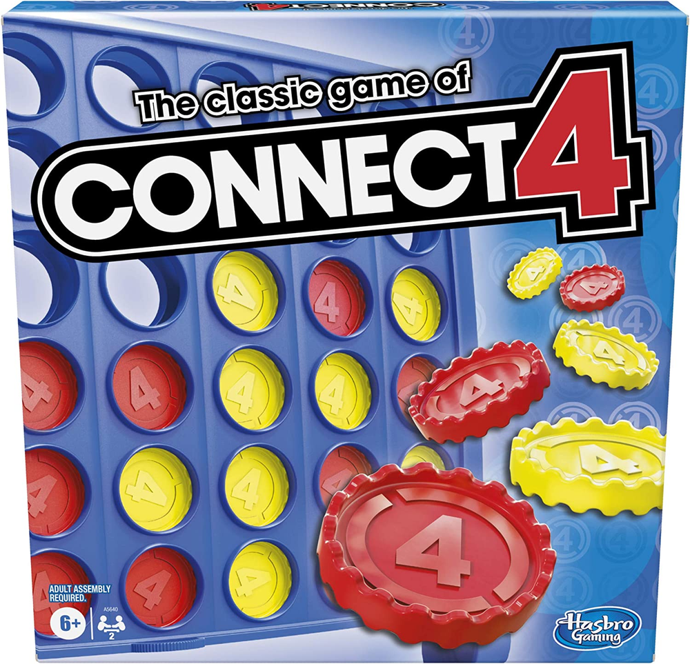 Hasbro Gaming Connect 4 Classic Grid,4 in a Row Game,Strategy Board Games for Ki