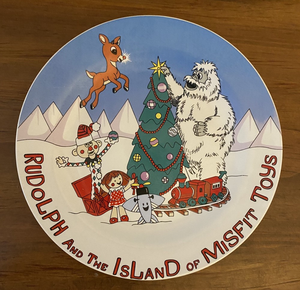 Rudolph The Island of Misfit Toys Cookies for Santa Collectible Plate, 8”