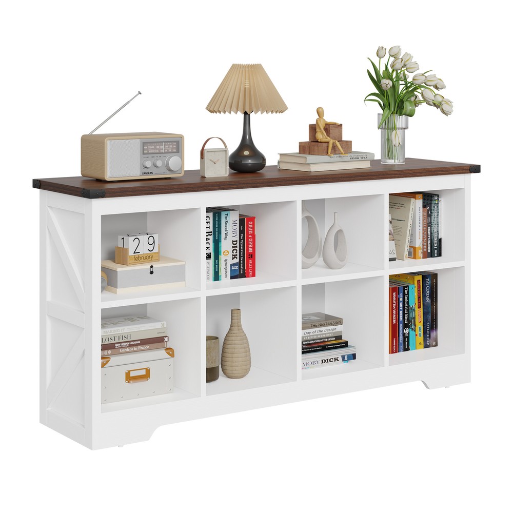 6-8 Cube Storage Bookshelf Horizontal Cubby Bookcase TV Cabinet for Home Office