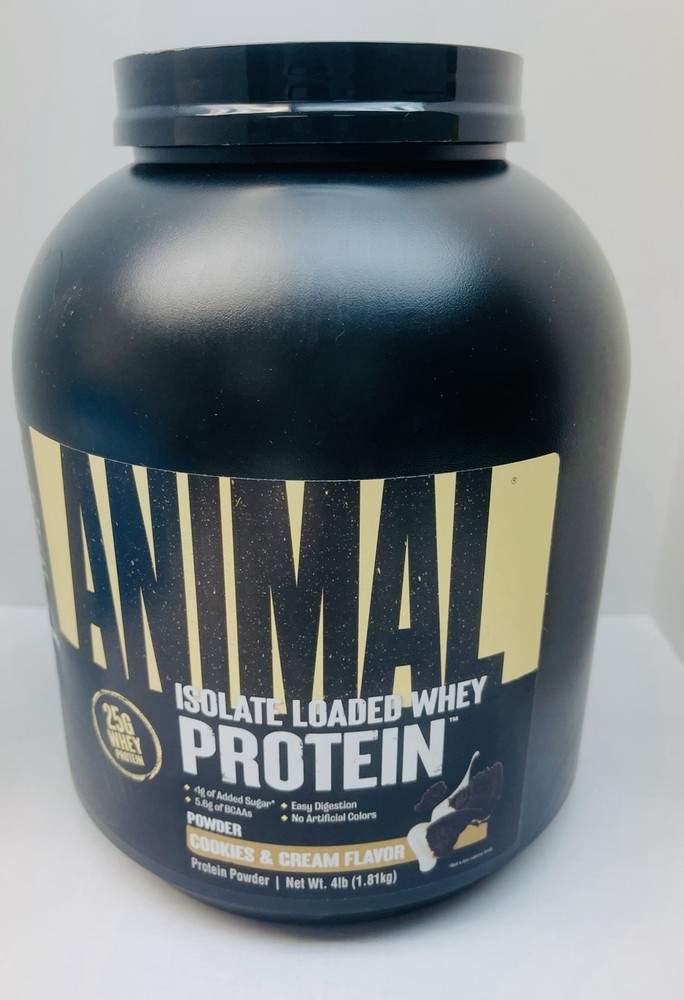 Cookies & Cream Animal Isolate Whey Protein 4LB Exp 3/26