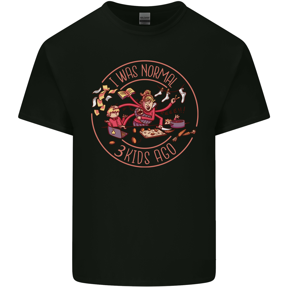 Mothers Day I Was Normal Three Kids Ago Mens Light Cotton T-Shirt-image