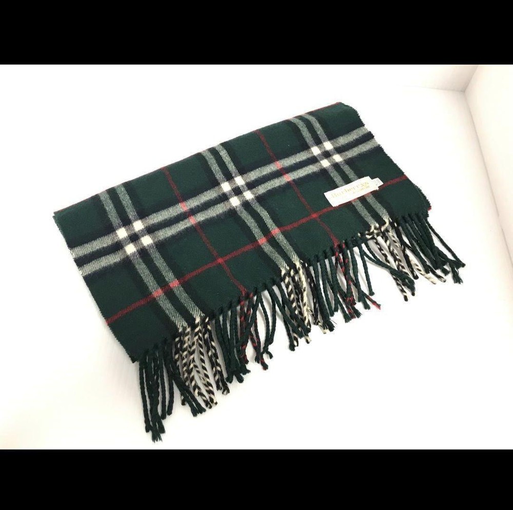 Burberry Vhtf Color Green Cashmere Muffler Women Scarf Accessory Original LTD Co