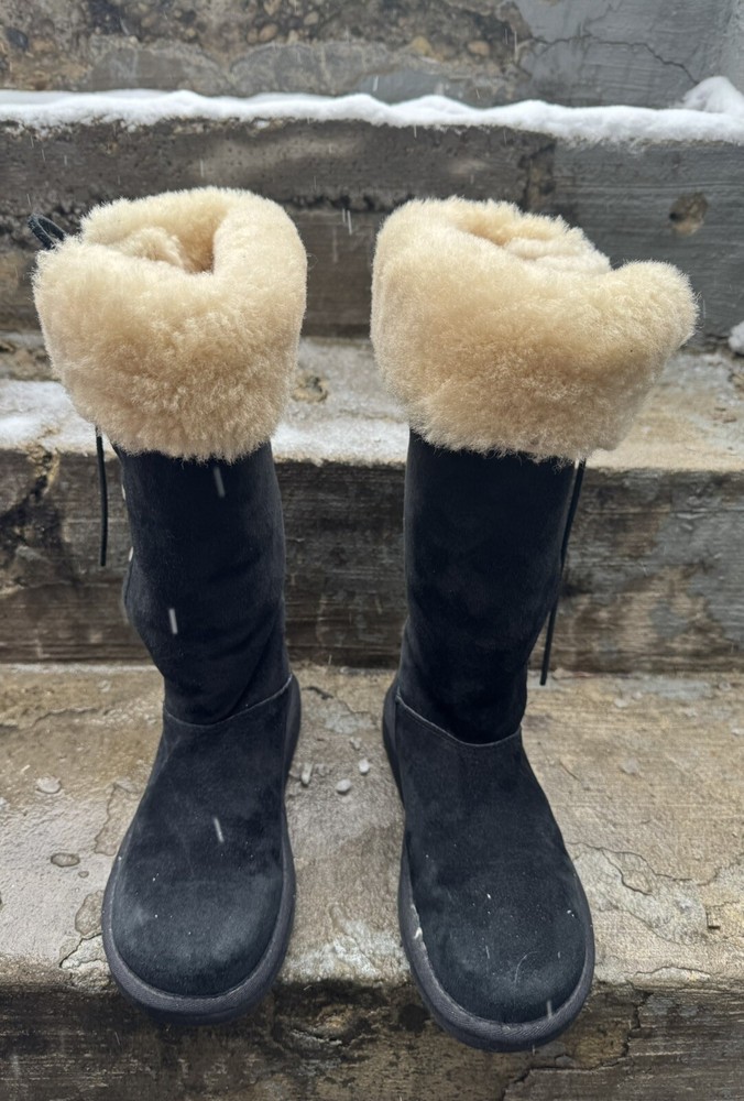 UGG Upside Black Tall Lace-Up Boots for Women Size 6 5163