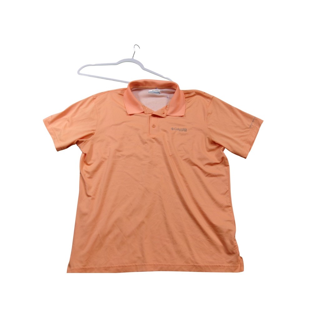 Columbia PFG Orange Polo Shirt Men's Large Omni Shade Fishing Golf