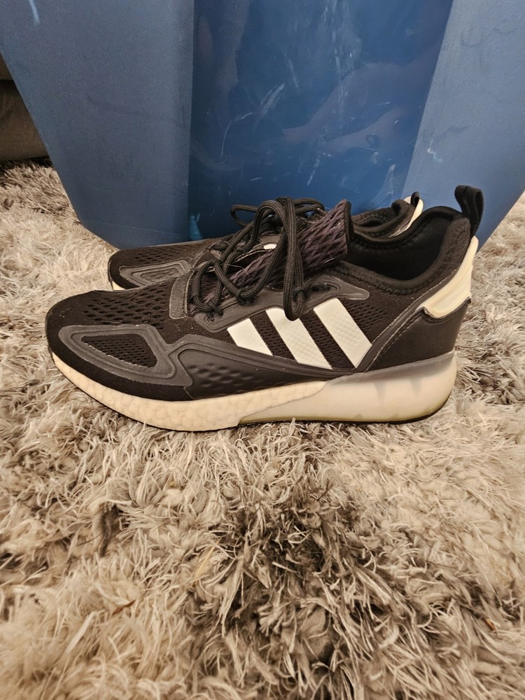 Adidas ZX 2K Boost Womens Black Running Shoes Size 9 H00102