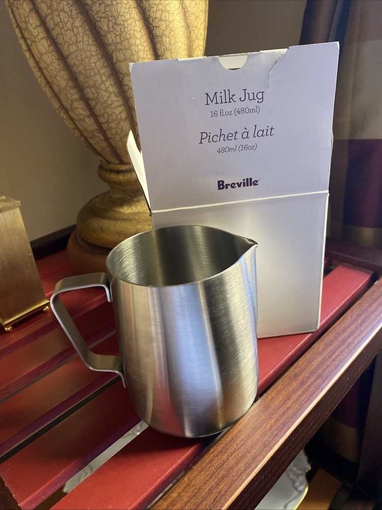 Genuine Breville Bes480mj 16oz Stainless Steel Milk Frothing Pitcher