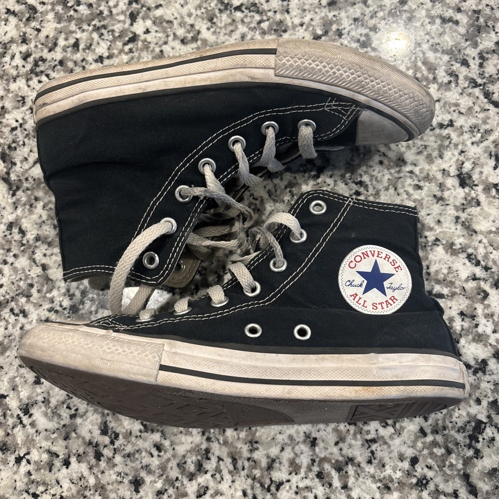 Converse Chuck Taylor All Star High Top Sneakers Canvas Black Youth Size 2.5