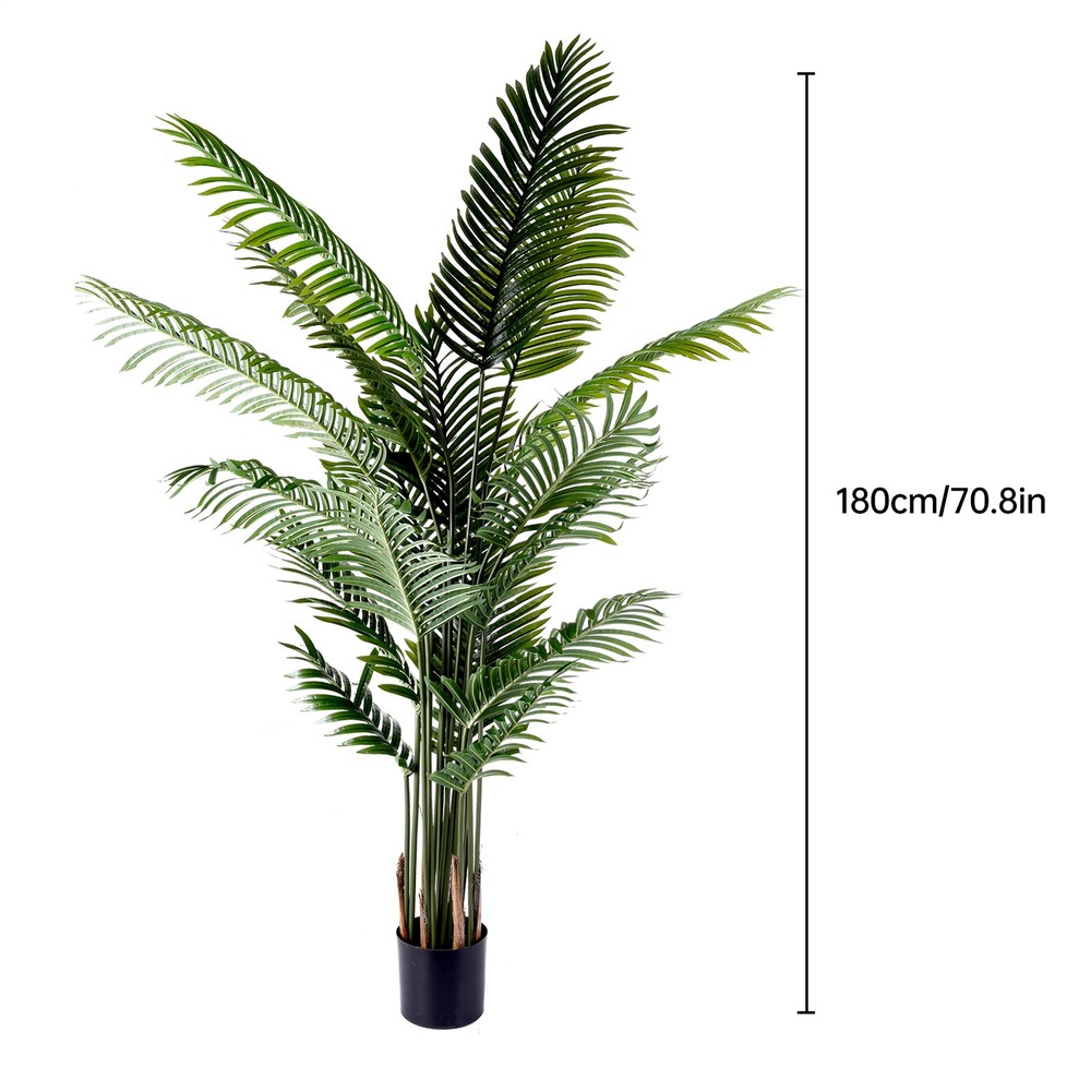 6 FT Artificial Palm Tree Set of 2 Tropical Indoor Outdoor Plants