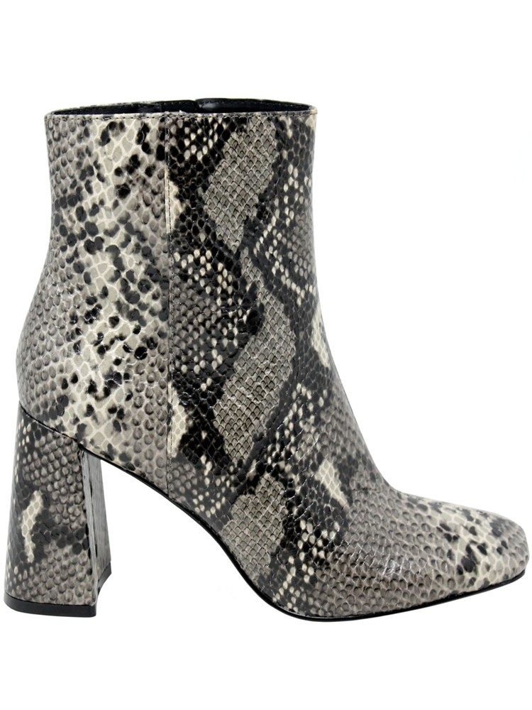 CHARLES BY CHARLES DAVID Womens Black Snake Teigan Toe Flare Booties 6.5 M