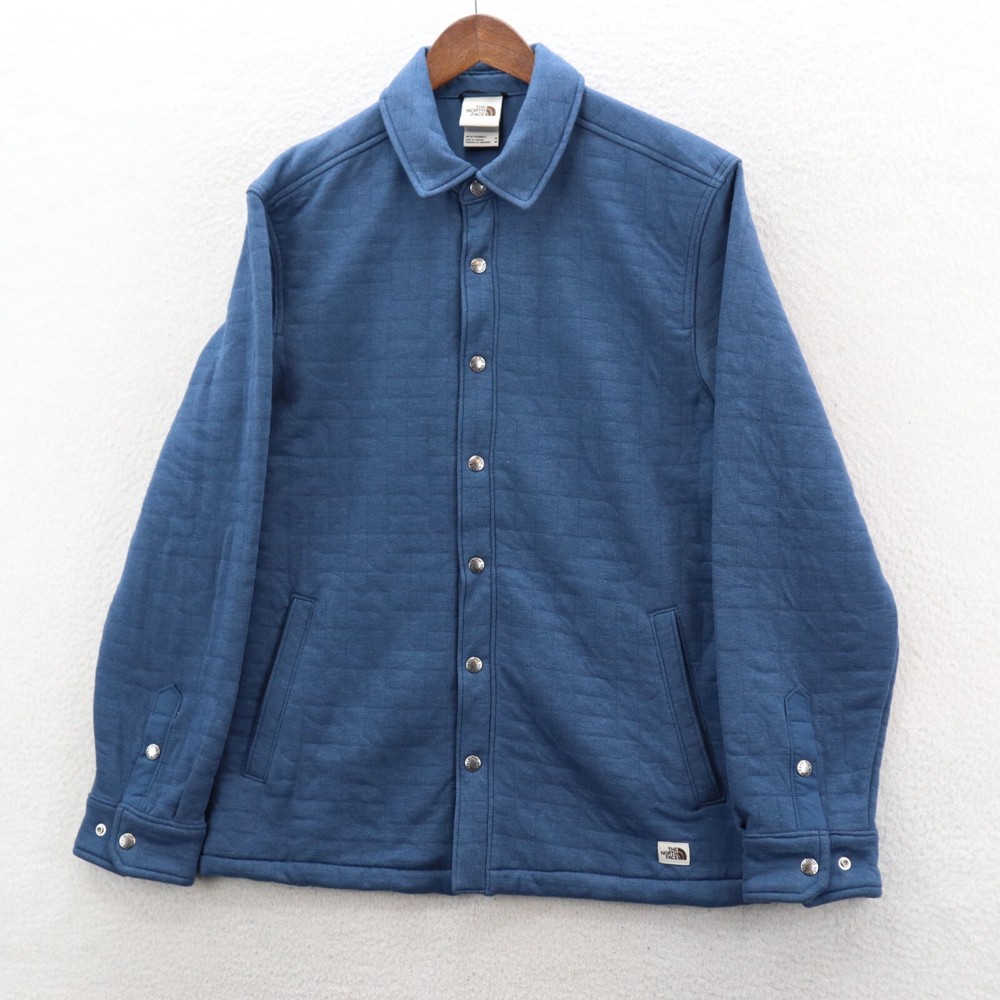 The North Face Men's M Blue Longs Peak Quilted Snap Shacket Gorpcore Style