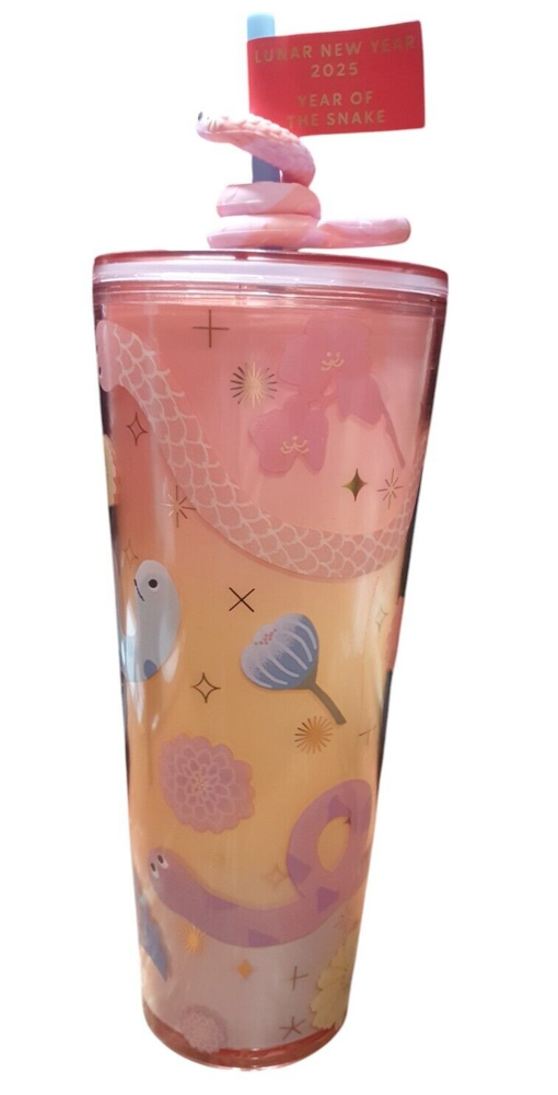 STARBUCKS LUNAR NEW YEAR SNAKE TUMBLER WINTER 2025 IN HAND
