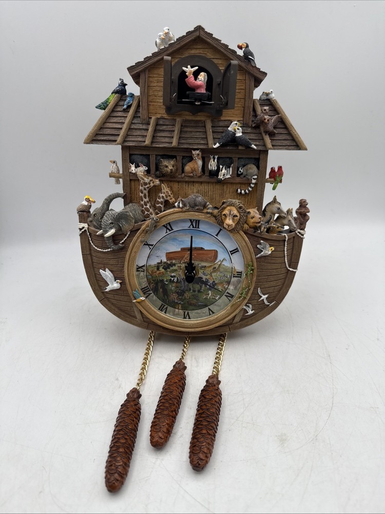 Judy Collins Noahs Ark Cuckoo Clock Limited Edition Bradford Rare 0102 Collectible