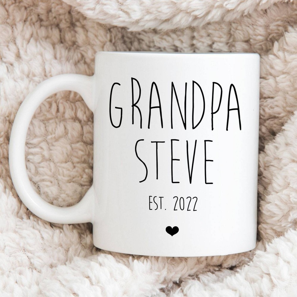 Grandpa Mug Custom Grandpa Pregnancy Announcement Pregnancy Reveal Baby