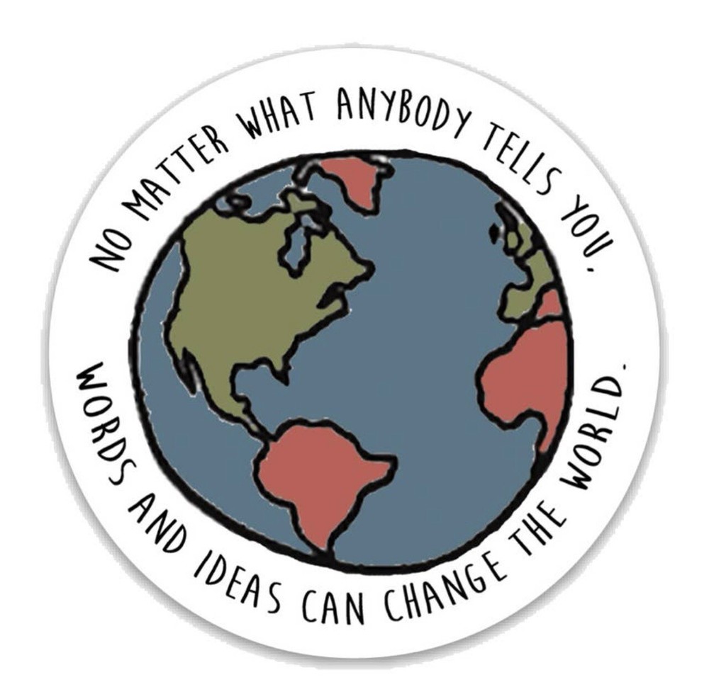 Words and Ideas Can Change the World Vinyl Sticker
