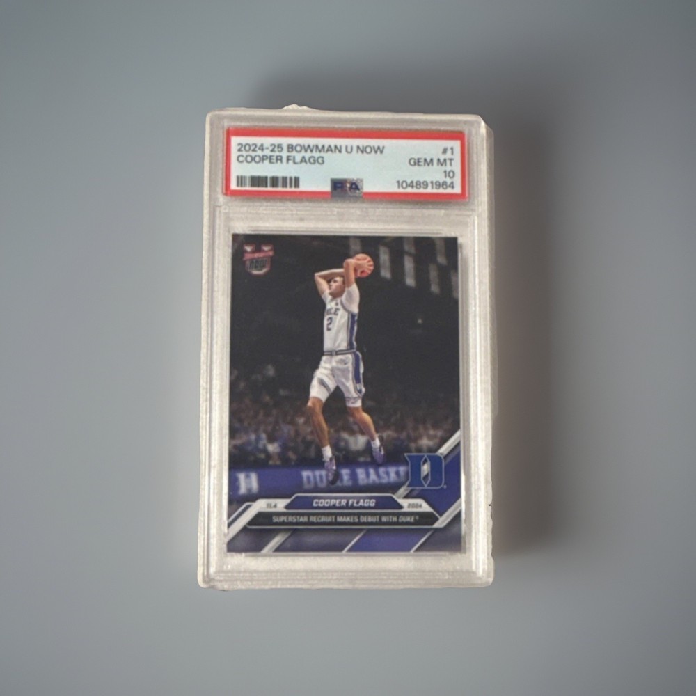 Topps 2024-25 Bowman U Now Cooper Flagg Rookie #1 PSA 10 Duke Blue Devils /32526