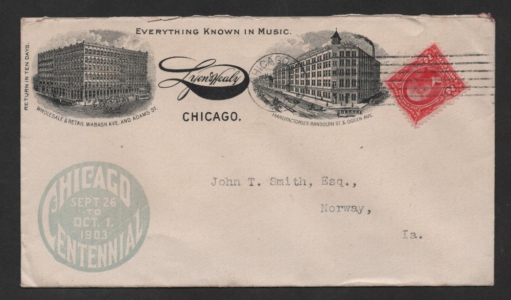 US 1903 ADVERTISING MUSIC COMPANY OF CHICAGO FACTORY & DISPLAY BUILDINGS