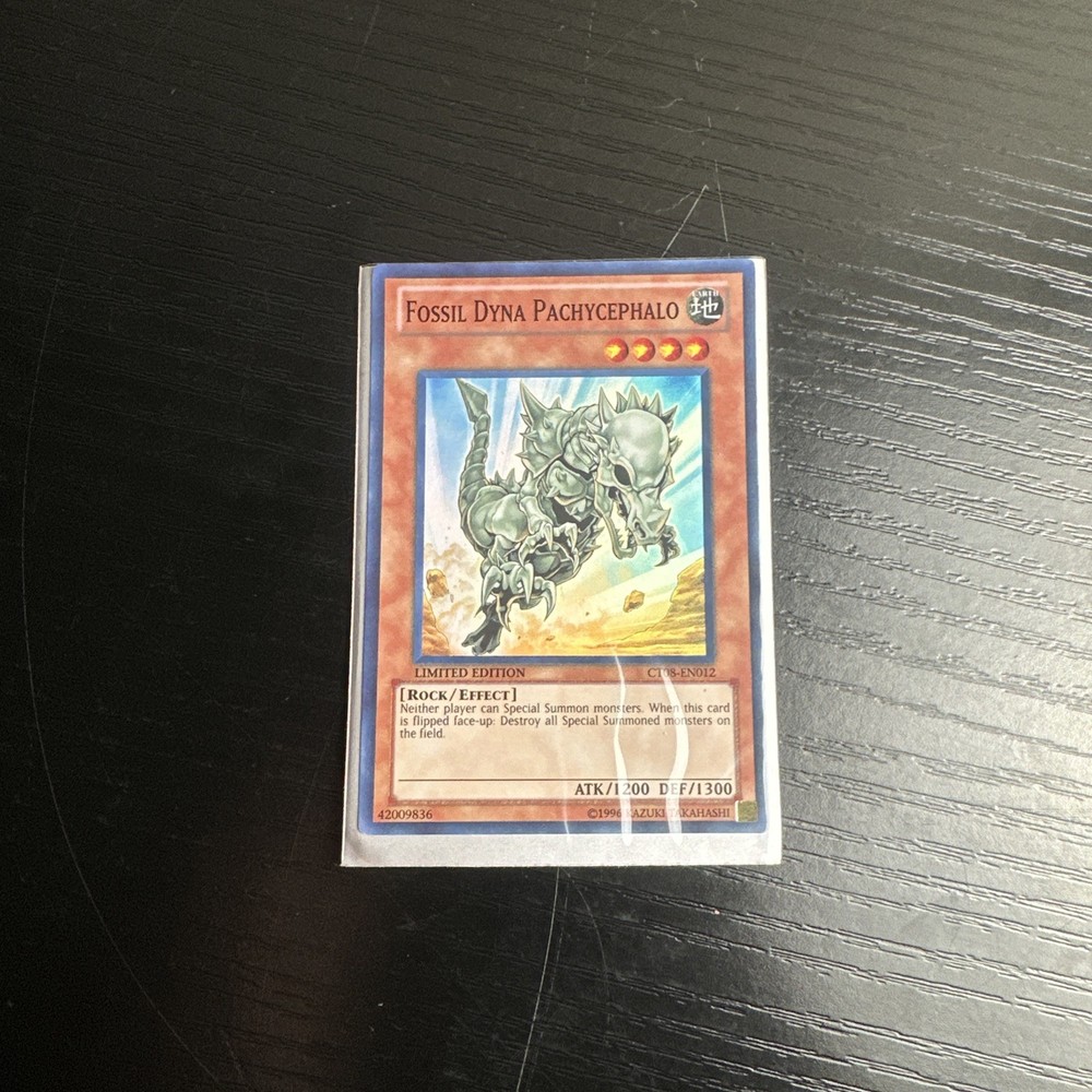 Fossil Dyna Pachycephalo Super Rare CT08-EN012 Limited Edition Yugioh Card