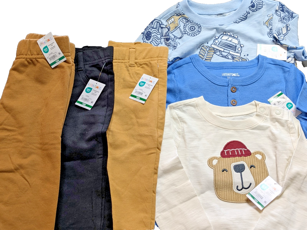 NWT Garanimals 6-Piece Baby Boy Mix & Match Bundle - Size 18M