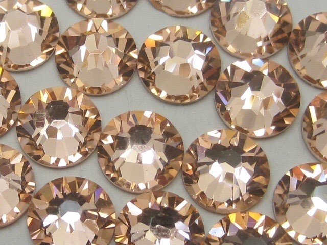 12ss Light Peach Hotfix European Rhinestones 1 Gram