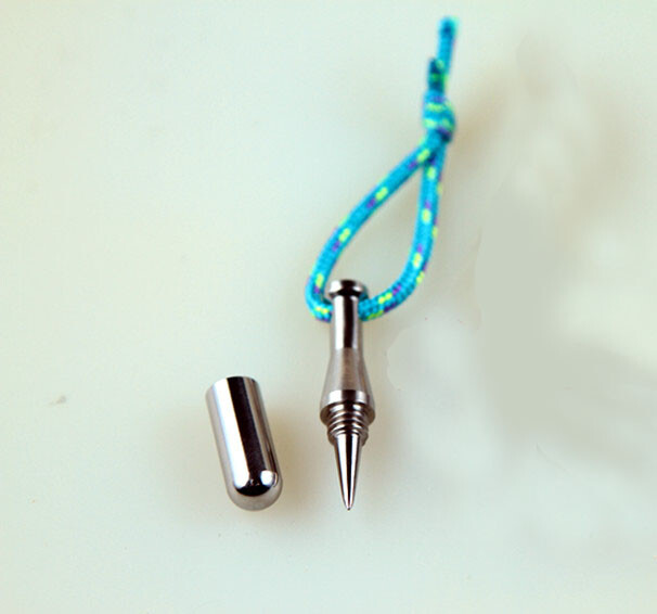 EDC Small Pure Titanium Pendant 45*8mm  Keychain Pendant Outdoor Multi Tool Gift