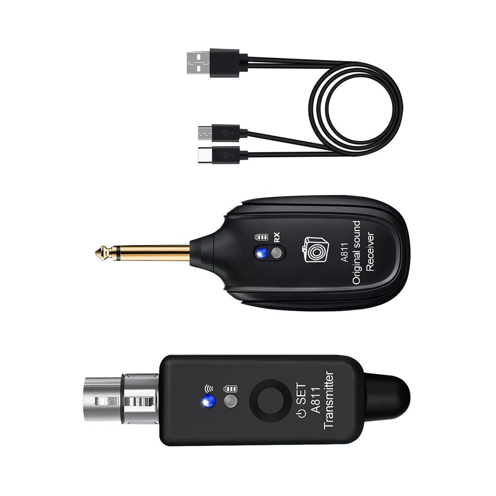 2.4GHz Wireless Microphone Adapter XLR Transmitter Receiver Microphone System a