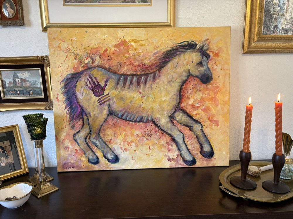 Original Carol S Niebuhr Painting On Canvas. 