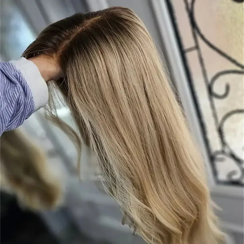 13x4 Ombre Honey Blonde Body Wave Lace Front Wigs 100% Human Hair 22inch