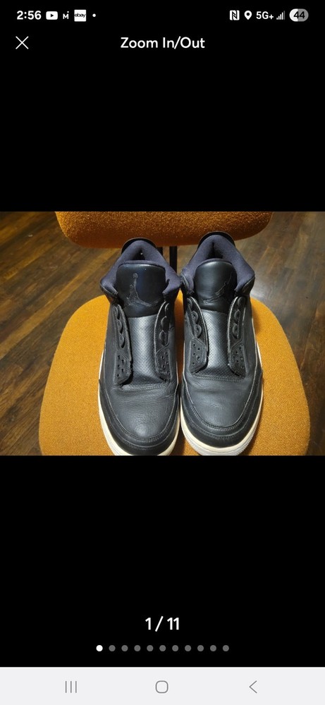 Air Jordan 3 Cyber Monday 136064-020 Sneakers Size 13 Black and White-image