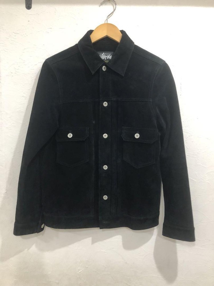 Stussy 90s Suede Leather Jacket 2nd Type Size L Vintage Used